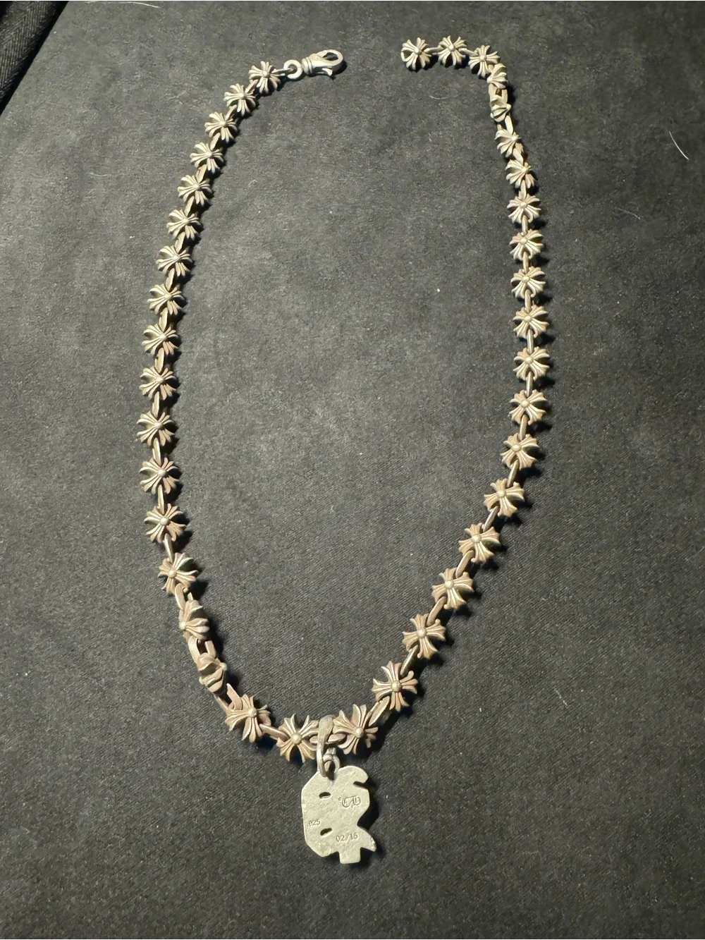 Chrome hearts cross chain with d pendant